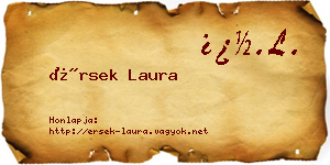 Érsek Laura névjegykártya
